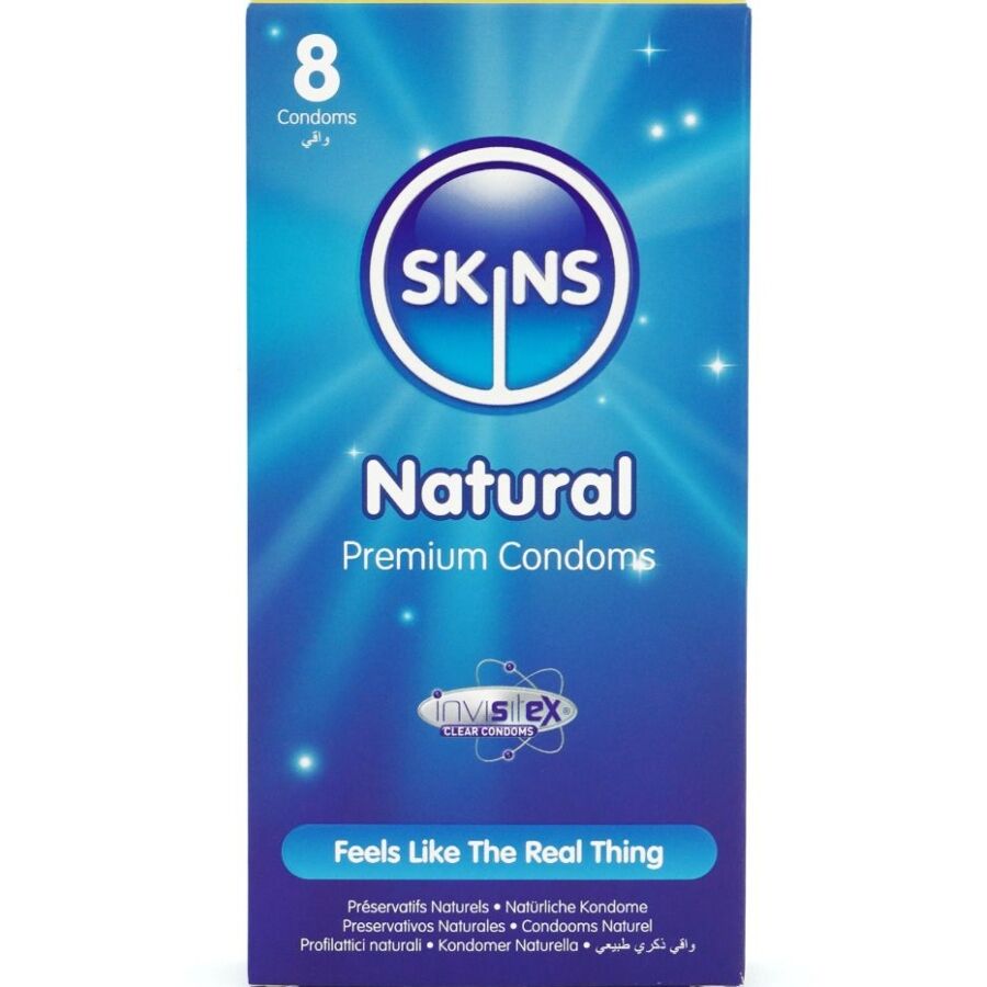 POTENTE - SKINS - PRESERVATIVOS NATURAIS PREMIUM PACOTE 8
