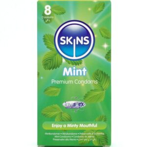 POTENTE - SKINS - PRESERVATIVOS MINT PREMIUM PACOTE COM 8