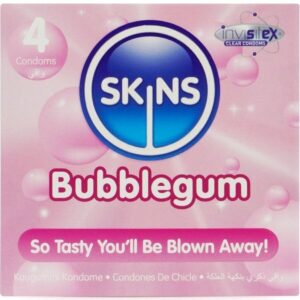 POTENTE - SKINS - PRESERVATIVOS BUBBLEGUM PREMIUM PACOTE 4