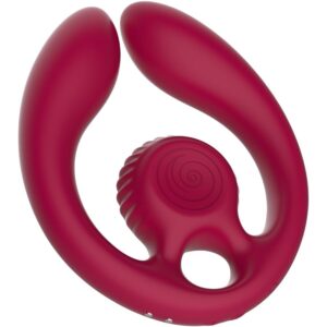 POTENTE - SNAIL VIBE - GIZI DUO ESTIMULADOR DE CASAIS COM CONTROLE REMOTO BURGUNDY