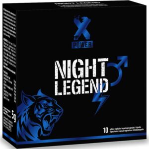 POTENTE - XPOWER - NIGHT LEGEND - ESTIMULANTE DE AÇÃO RÁPIDA PARA EREÇÃO E DESEMPENHO - 10 CÁPSULAS