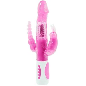 POTENTE - BAILE - PRETTY BUNNY TRIPLO VIBRADOR ROTADOR