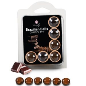 POTENTE - SECRETPLAY - CONJUNTO 6 BOLAS BRASILEIRAS DE CHOCOLATE