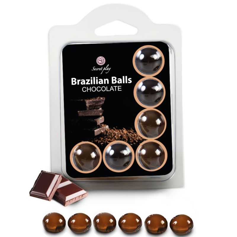 POTENTE - SECRETPLAY - CONJUNTO 6 BOLAS BRASILEIRAS DE CHOCOLATE