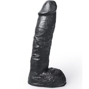 POTENTE - HUNG SYSTEM - DILDO REALÍSTICO PRETO COR MICKEY 24 CM