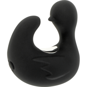 POTENTE - BLACK&SILVER - DEDAL DE PATO ESTIMULANTE DE SILICONE RECARREGÁVEL DUCKYMANIA