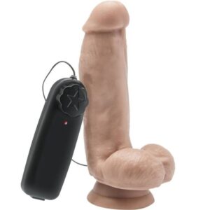 POTENTE - GET REAL - DILDO 12 CM COM BOLAS VIBRADOR PELE