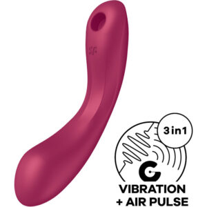 POTENTE - SATISFYER - CURVE TRINITY 1 AIR PULSE VIBRATION VERMELHO