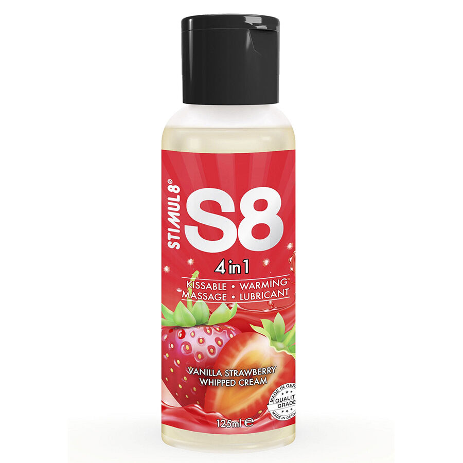 POTENTE - STIMUL8 - S8 LUBRIFICANTE 4 EM 1 DE SOBREMESA DE MORANGO 125 ML