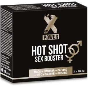 POTENTE - X POWER - HOT SHOT SEX BOOSTER AUMENTA LIBIDO 3 X 20 ML