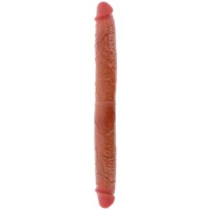 POTENTE - GET REAL - DILDO DE SILICONE DE DUAS PONTAS CARAMELO 46 CM