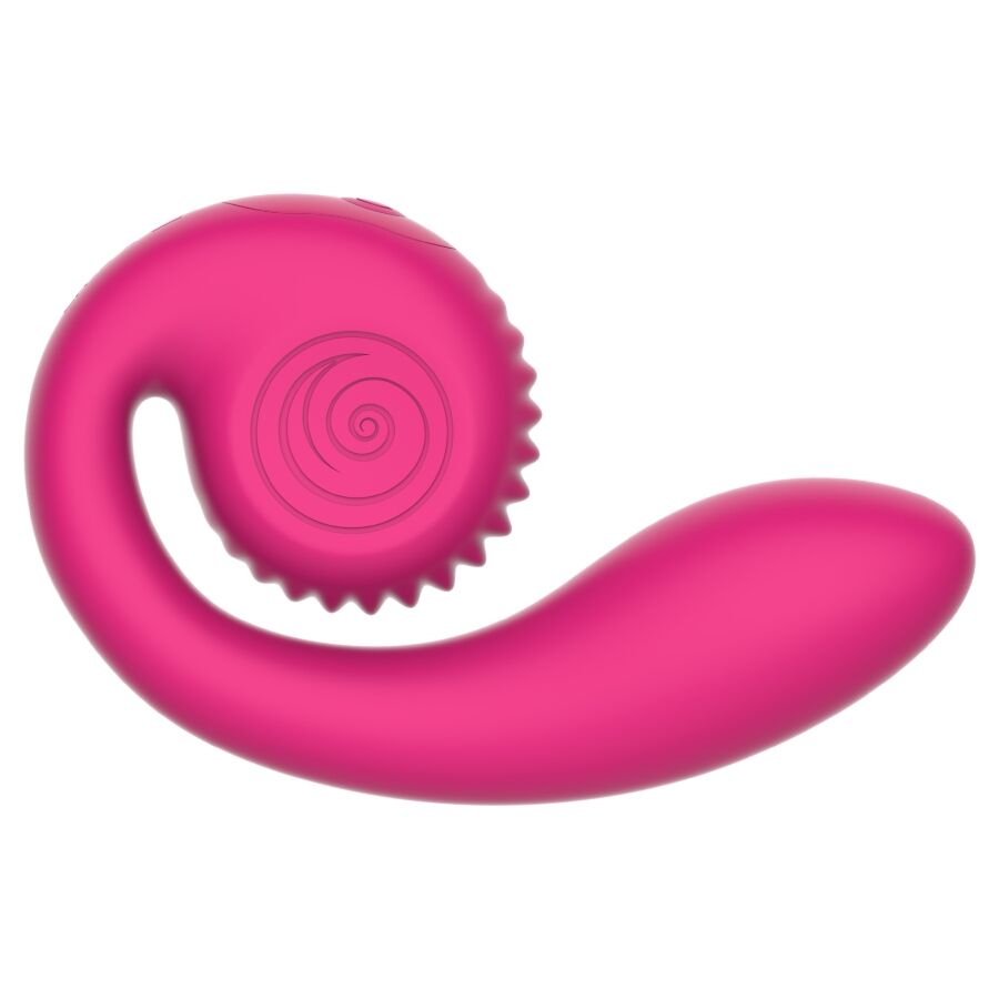 POTENTE - SNAIL VIBE - GIZI LITE VIBRADOR ROSA DUPLO PARA PONTO G E CLITÓRIS