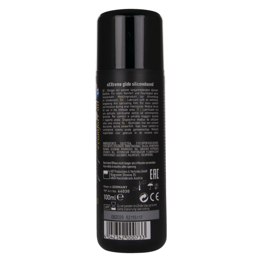 HOT - EXXTREME GLIDE LUBRIFICANTE À BASE DE SILICONE + ÓLEO CONFORTANTE A+ 100 ML - Image 3