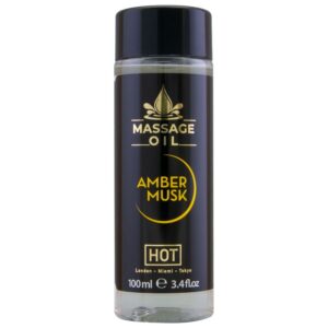 POTENTE - HOT - LEO DE MASSAGEM  ÂMBAR E ALMÍSCAR 100 ML