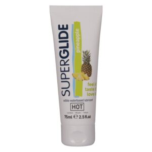 POTENTE - HOT - SUPERGLIDE LUBRIFICANTE COMESTÍVEL À BASE DE ÁGUA COM SABOR ABACAXI 75 ML