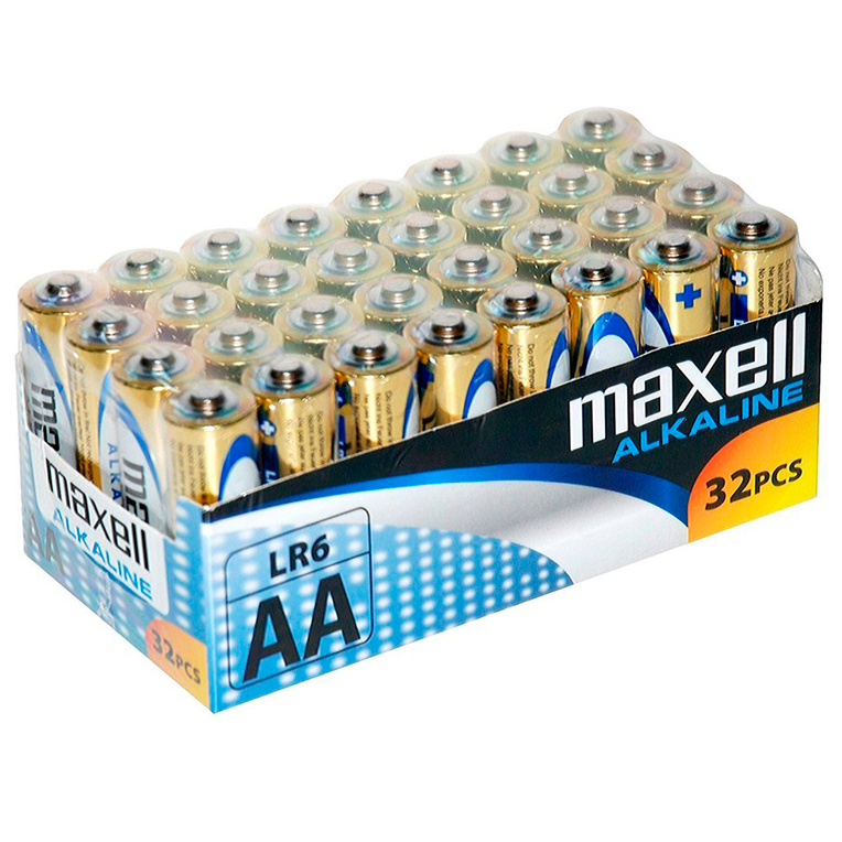 POTENTE - MAXELL - PACK ALCALINA AA LR6*32 UDS