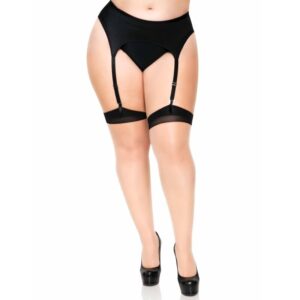 POTENTE - LEG AVENUE - PLUS LYCRA SHEER 2 TONS COXA ALTA COM COSTURA TRASEIRA E SALTO CUBANO