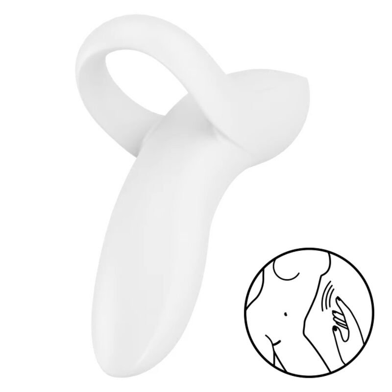 POTENTE - SATISFYER - VIBRADOR DE DEDO BOLD LOVER BRANCO