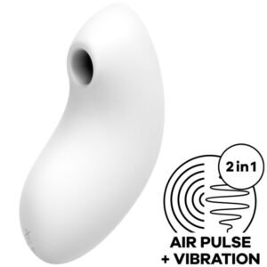 POTENTE - SATISFYER - ESTIMULADOR E VIBRADOR DE PULSO DE AR VULVA LOVER 2 BRANCO