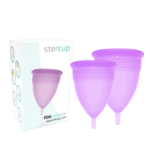 POTENTE - STERCUP - PACOTE DE COPO MENSTRUAL DE SILICONE FDA TAMANHO S + L LILAC