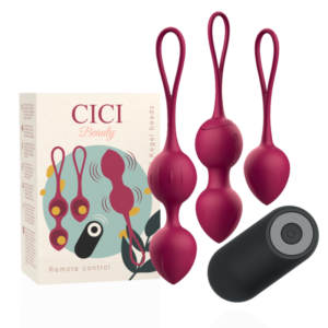 POTENTE - CICI BEAUTY - CONTROLE REMOTO PREMIUM SILICONE 3 VIBRANTES KEGEL BEADS