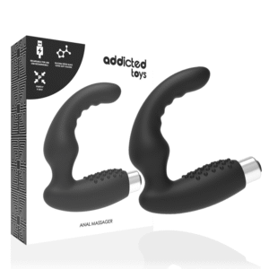 POTENTE - ADDICTED TOYS - VIBRADOR PROSTTICO VIBRADOR RECARREGVEL - MODELO 2 - PRETO