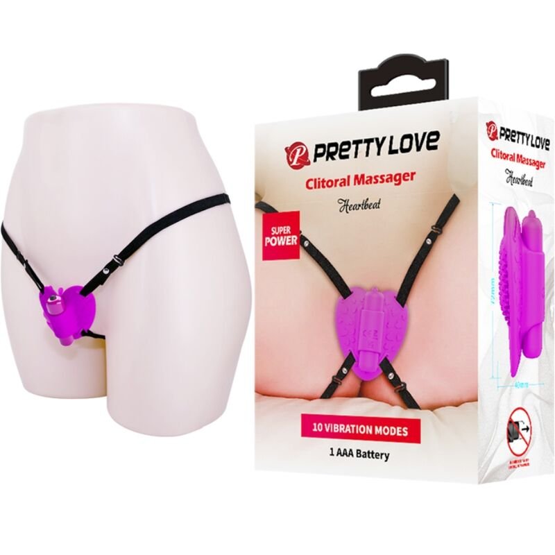 POTENTE - PRETTY LOVE - HEARTBEAT CLITORIS MASSAGER 10 MODOS DE VIBRAO ROXO