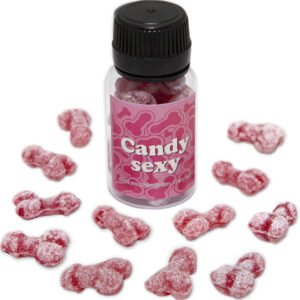 POTENTE - DIABLO PICANTE - CANDY SEXY JAR COM 12 GOMAS SABOR MORANGO-CEREJA