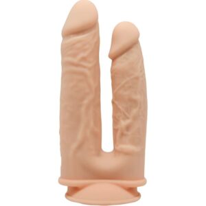 POTENTE - SILEXD - MODELO 1 VIBRADOR DE DUPLA PENETRAÇÃO DE PÊNIS REALISTA PREMIUM SILEXPAN CONTROLE REMOTO DE SILICONE 17.5 / 19.5 CM
