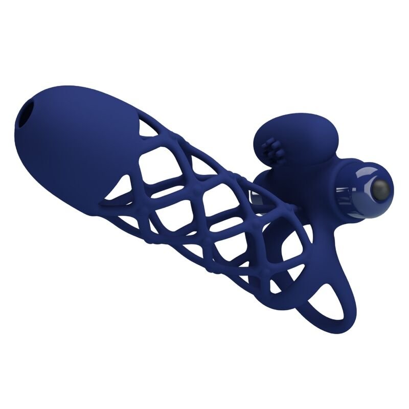 POTENTE - PRETTY LOVE - GIANN ANEL VIBRADOR COM BAINHA DE SILICONE AZUL