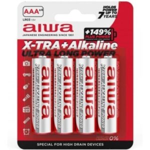 POTENTE - AIWA - X-TRA ALKALINE AAA BATERIA ALCALINA LR03 BLISTER*4