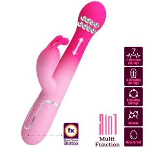 POTENTE - PRETTY LOVE - DEJON 3 EM 1 MULTIFUNCIONAL RABBIT VIBRADOR ROSA