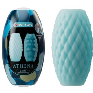 POTENTE - PRETTY LOVE - MASTURBADOR MASCULINO SILICONE ATHENA EROS AZUL CÉU