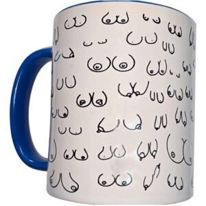 POTENTE - DIABLO PICANTE - CANECA PEITOS BRANCOS COM ALÇA AZUL 370 ML