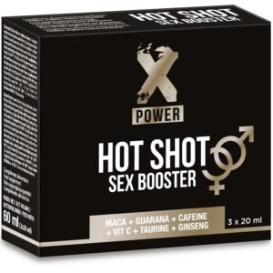 POTENTE - X POWER - HOT SHOT SEX BOOSTER AUMENTA LIBIDO 3 X 20 ML