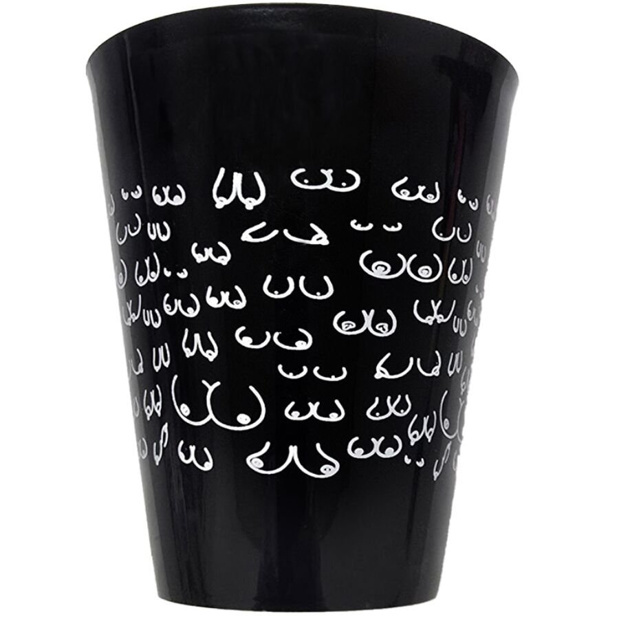 POTENTE - DIABLO PICANTE - COPO PRETO 500 ML COM SEIOS BRANCOS