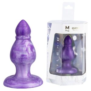 POTENTE - SILEXD - QUEEN ANAL PLUG FANTASY LIQUID SILICONE THEMORREATIVE PURPLE 9.2 CM