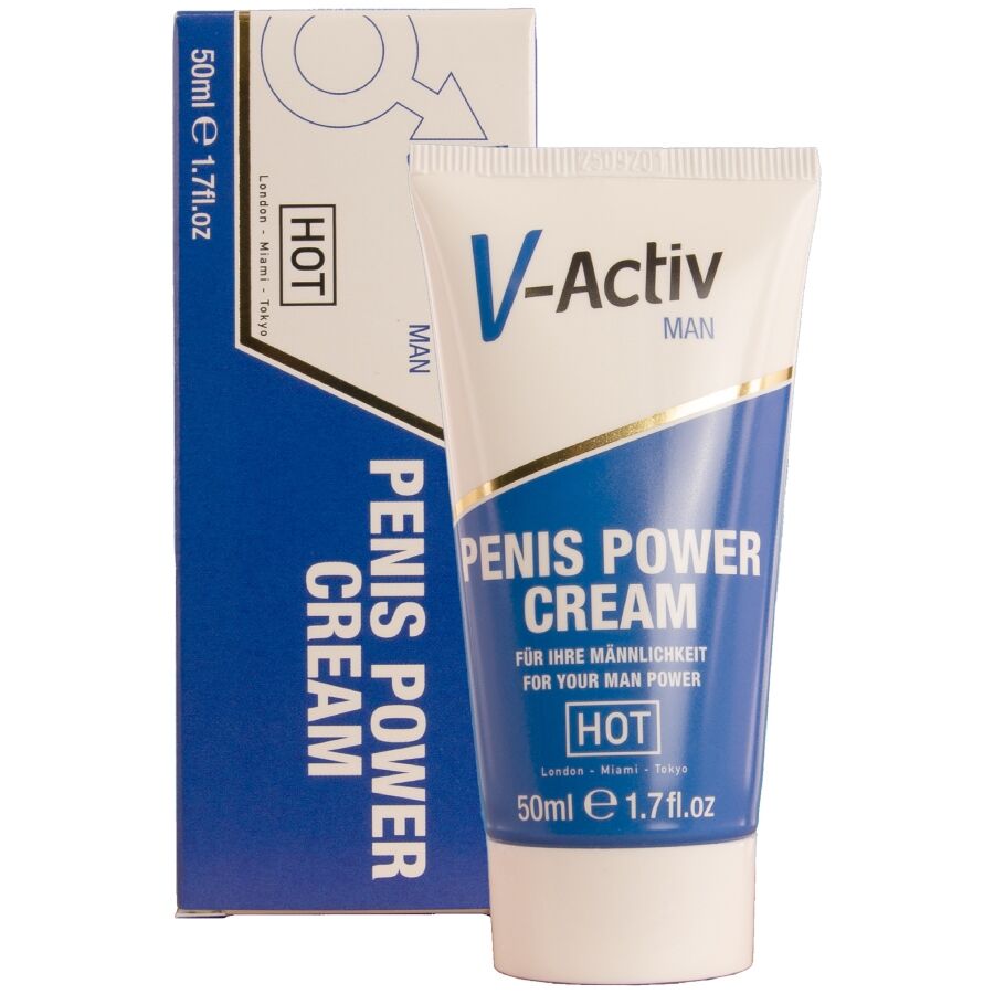 POTENTE - HOT - CREME PARA POTÊNCIA PENIANA V-ACTIV PARA HOMENS 50 ML
