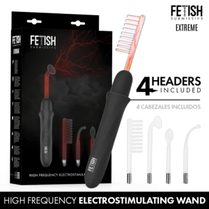 POTENTE - FETISH SUBMISSIVE - VIBRADOR WAND ELECTROESTIMULACIÓN ALTA FRECUENCIA