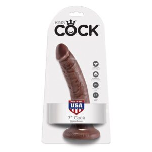POTENTE - KING COCK - 7 DILDO CHOCOLATE 17.8 CM