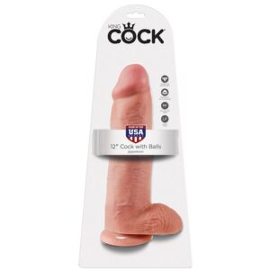 POTENTE - KING COCK - 12 CARNE DE DILDO COM BOLAS 30.48 CM