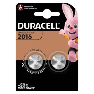 POTENTE - DURACELL - BATERIA BOTO LITIO CR2016 3V 2 UNIDADE