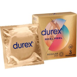 POTENTE - DUREX - PRESERVATIVOS REAL FEEL 3 UNIDADES