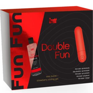 POTENTE - INTT RELEASES - DUPLO FUN KIT COM BALA VIBRANTE E GEL DE MASSAGEM DE MORANGO