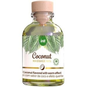 POTENTE - INTT - GEL DE MASSAGEM VEGANO COM SABOR DE COCO E EFEITO AQUECEDOR