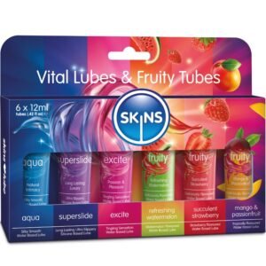 POTENTE - SKINS - KIT DE LUBRIFICANTES VITAL & FRUITY 6 x 12 ML