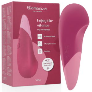 POTENTE - WOMANIZER - VIBE VIBE VIBRADOR SILENCIOSO DE USO INTERNO ROSA ESCURO