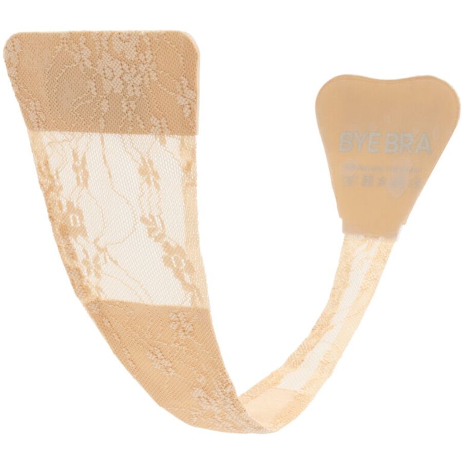 POTENTE - BYE-BRA - TANGA ADHESIVO ENCAJE BEIGE TALLA ÚNICA