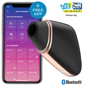 POTENTE - SATISFYER - ESTIMULADOR E VIBRADOR LOVE TRIANGLE PRETO