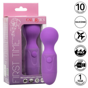 POTENTE - CALEXOTICS - FIRST TIME MASSAGEADOR RECARREGÁVEL 10 VIBRAÇÕES ROXO